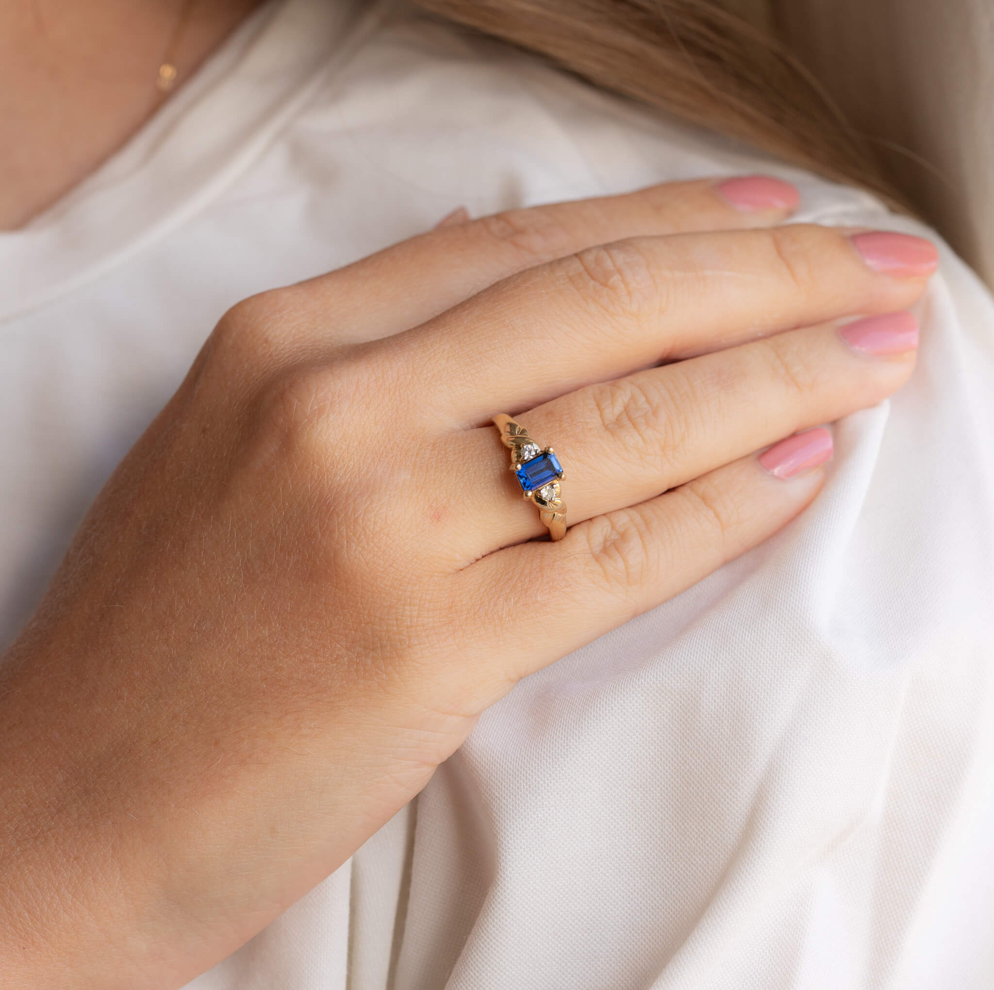 Claire | Sapphire & diamond - Afbeelding 4