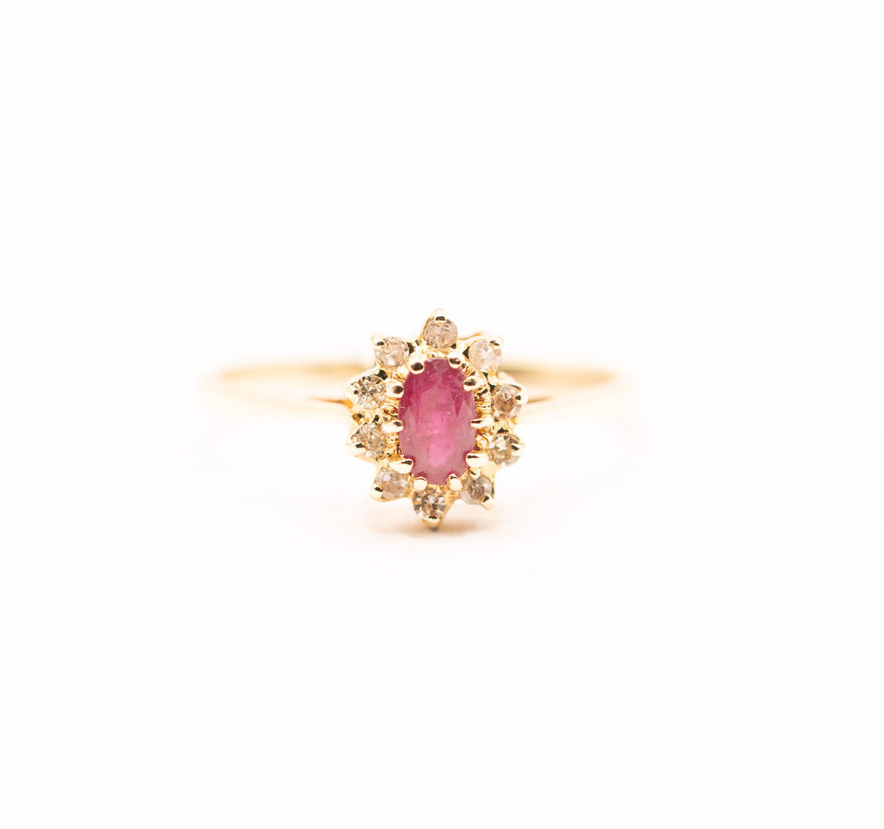 Rosalie | Ruby & diamond cluster ring