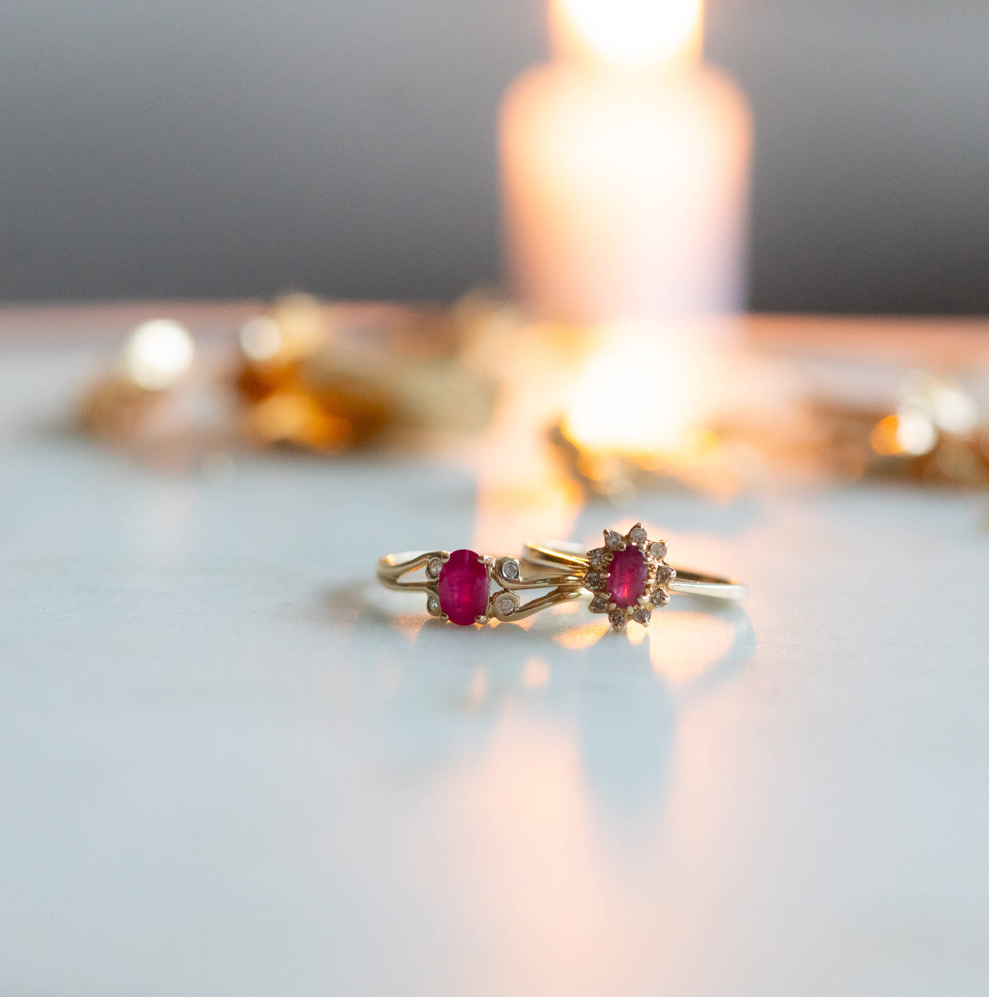 Rosalie | Ruby & diamond cluster ring - Afbeelding 3